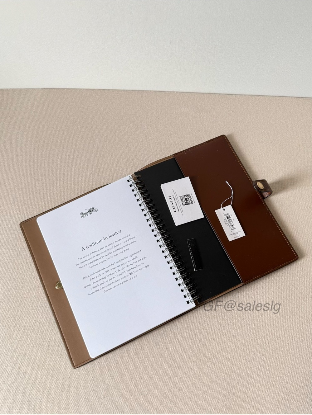 NWT Coach Notebook In Signature Tan with Planner - Picture 5 of 16